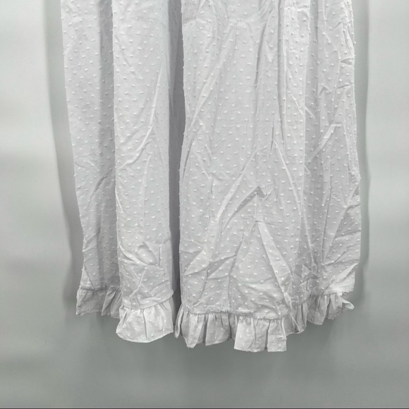 NWOT Hill House The Caroline Nap Dress White Swiss Dot Puff Short Sleeve Midi - Picture 14 of 16
